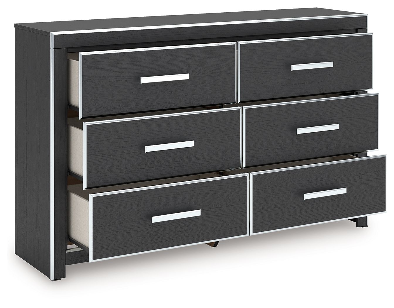 Zuraleus - Noir - Commode à six tiroirs