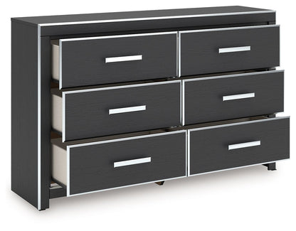 Zuraleus - Noir - Commode à six tiroirs