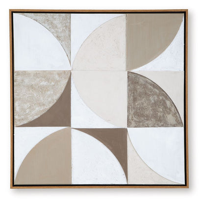 Harelman - Tan / Taupe / Blanc - Décoration murale
