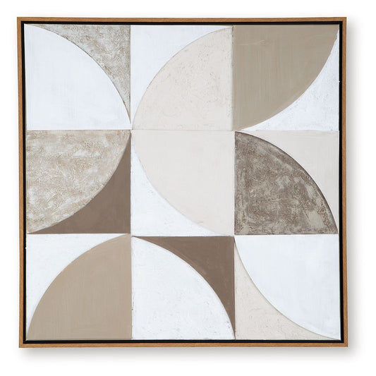 Harelman - Tan / Taupe / Blanc - Décoration murale