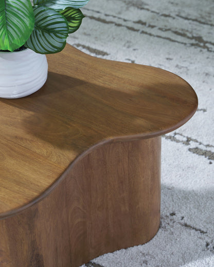Abeford - Marron - Table basse d'appoint (ensemble de 2)