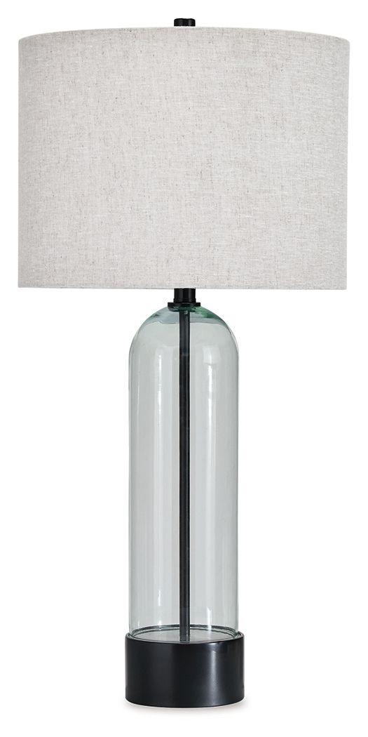 Kerrbrook - Transparent / Noir - Lampe de table en verre
