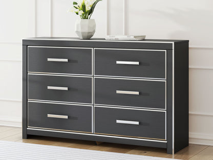 Zuraleus - Noir - Commode à six tiroirs
